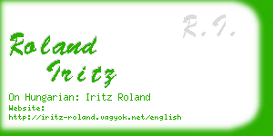 roland iritz business card